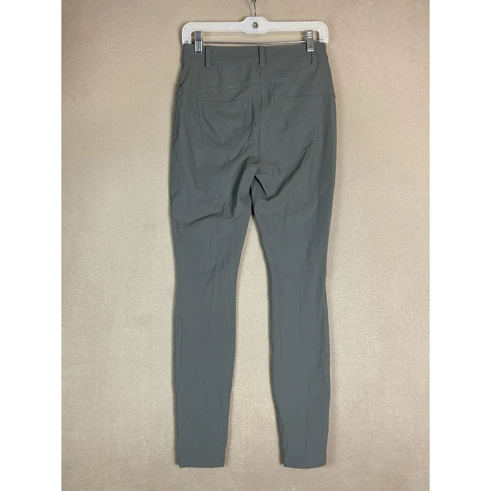Lululemon Pants Womens 27 Green City Sleek 5 Pockets 7/8 Length Stretch Mid Rise
